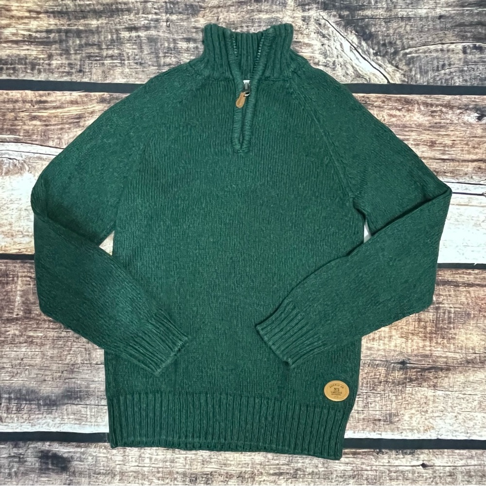 Boys green sweater by LOGG  is in like new condition. Size 6 - 8